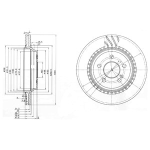 Tarcza hamulcowa DELPHI BG3726