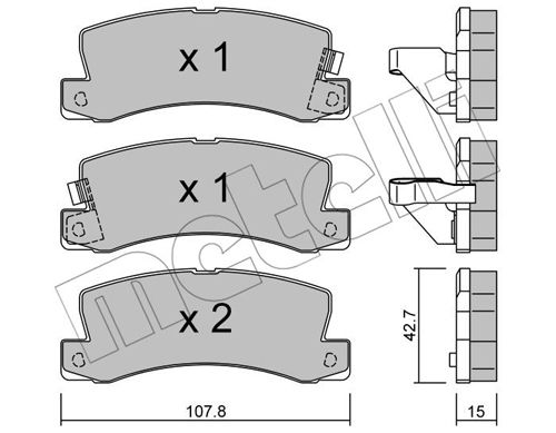 Klocki hamulcowe METELLI 22-0161-0