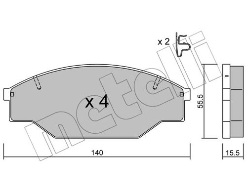 Klocki hamulcowe METELLI 22-0227-0