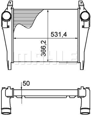 Chłodnica powietrza intercooler MAHLE CI 268 000P