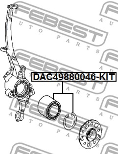 Zestaw łożysk koła FEBEST DAC49880046-KIT