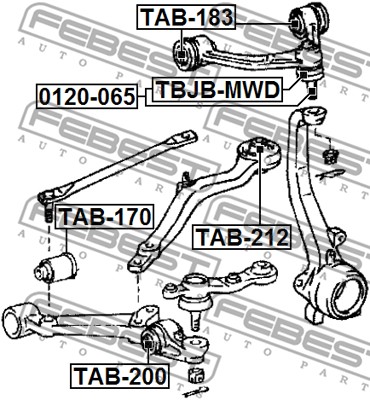 Tuleja wahacza FEBEST TAB-200