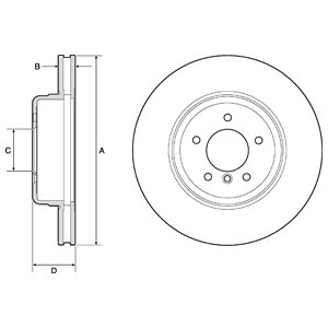 Tarcza hamulcowa DELPHI BG9163C