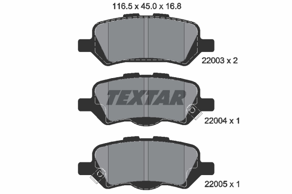 Klocki hamulcowe TEXTAR 2200301
