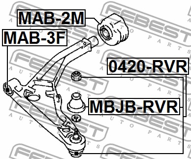 Tuleja wahacza FEBEST MAB-2M