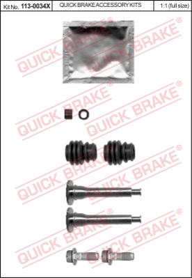 Zestaw tulei prowadzących zacisk hamulca QUICK BRAKE 113-0034X