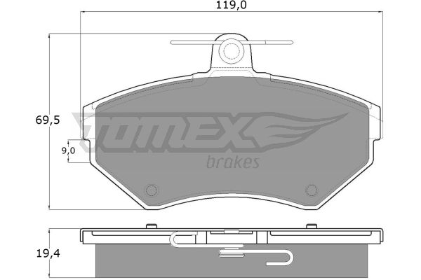 Klocki hamulcowe TOMEX BRAKES TX 13-12