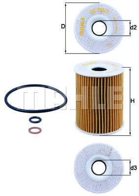 Filtr oleju KNECHT OX 355/3D