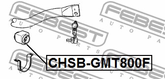 Guma stabilizatora FEBEST CHSB-GMT800F