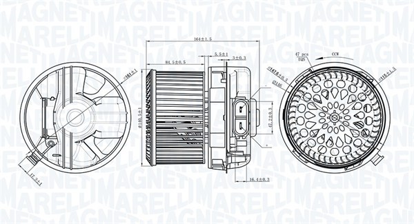Wentylator wnętrza MAGNETI MARELLI 069412272010