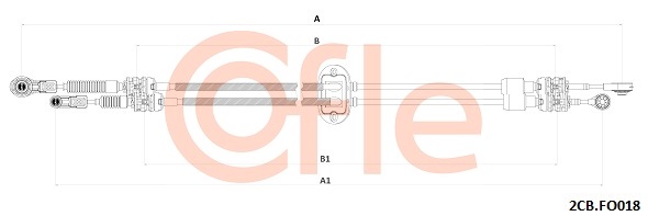 Linka dźwigni zmiany biegów COFLE 2CB.FO018