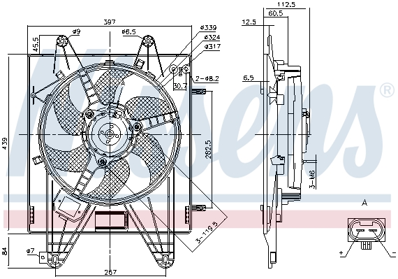 Wentylator NISSENS 85166