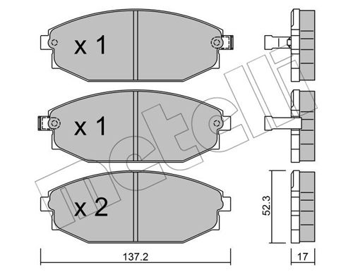 Klocki hamulcowe METELLI 22-0363-0