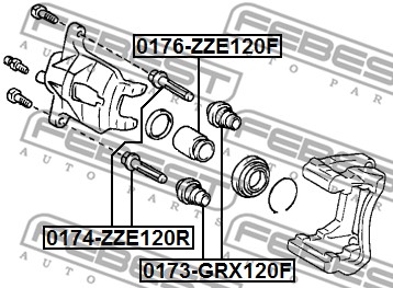 Osłona prowadnicy zacisku FEBEST 0173-GRX120F