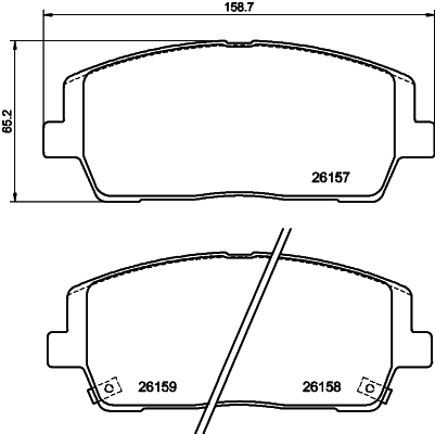 Klocki hamulcowe HELLA 8DB 355 040-011