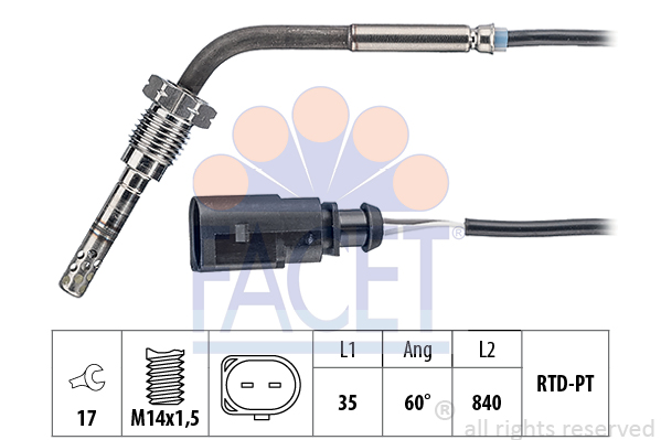 Czujnik temperatury spalin FACET 22.0205