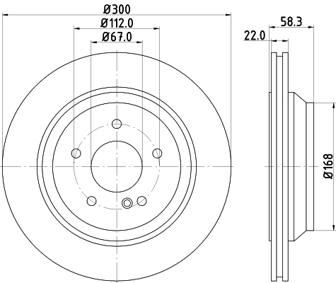 Tarcza hamulcowa HELLA 8DD 355 115-391