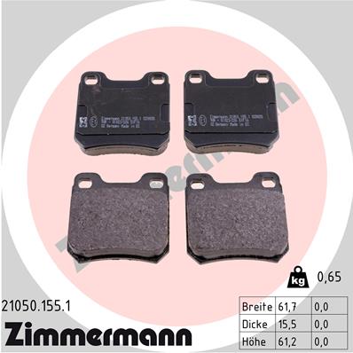 Klocki hamulcowe ZIMMERMANN 21050.155.1