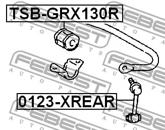Guma stabilizatora FEBEST TSB-GRX130R