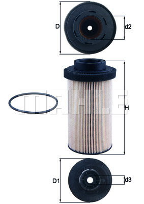 Filtr paliwa MAHLE KX 80/1D