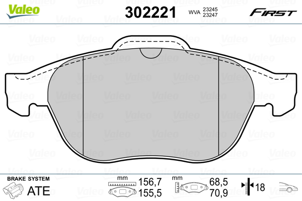 Klocki hamulcowe VALEO 302221