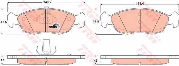 Klocki hamulcowe TRW GDB1322