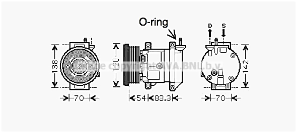 Kompresor klimatyzacji AVA QUALITY COOLING DWAK071