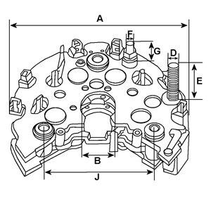 Mostek prostowniczy alternatora HC-CARGO 335343