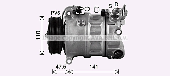 Kompresor klimatyzacji AVA QUALITY COOLING AUAK341