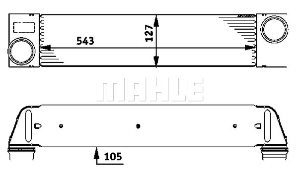 Chłodnica powietrza intercooler MAHLE CI 75 000P