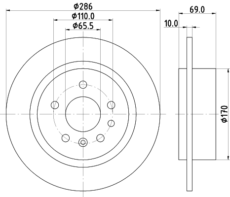 Tarcza hamulcowa HELLA PAGID 8DD 355 107-001