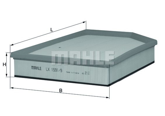 Filtr powietrza MAHLE LX 1591/9