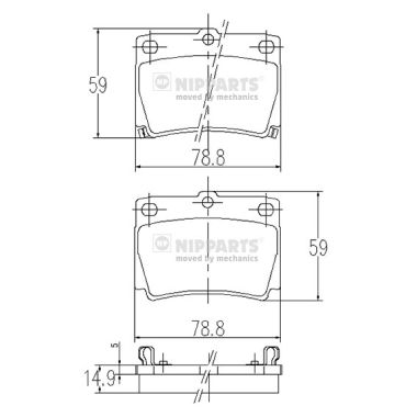 Klocki hamulcowe NIPPARTS J3615011