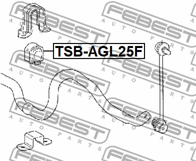 Guma stabilizatora FEBEST TSB-AGL25F