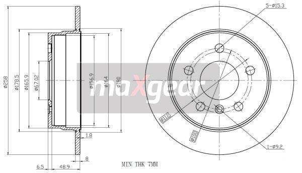 Tarcza hamulcowa MAXGEAR 19-1225