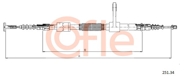 Linka hamulca ręcznego COFLE 92.251.34