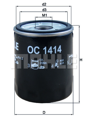 Filtr oleju KNECHT OC 1414