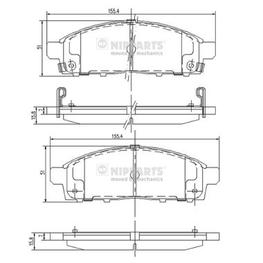 Klocki hamulcowe NIPPARTS J3605050