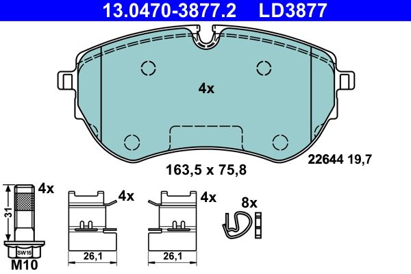 Klocki hamulcowe ATE 13.0470-3877.2