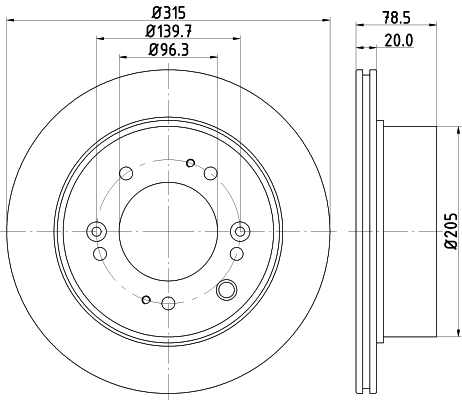 Tarcza hamulcowa HELLA 8DD 355 116-571
