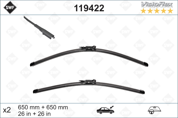 Pióro wycieraczki SWF 119422