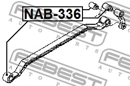 Tuleja pióra resora FEBEST NAB-336