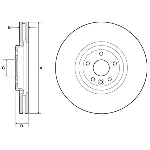 Tarcza hamulcowa DELPHI BG9167C