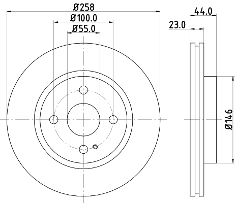 Tarcza hamulcowa HELLA 8DD 355 128-851
