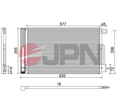 Skraplacz klimatyzacji JPN 60C9098-JPN