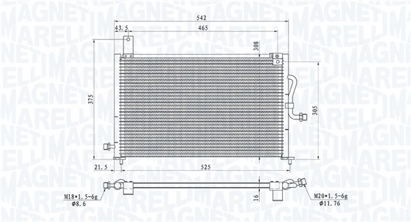 Skraplacz klimatyzacji MAGNETI MARELLI 350203885000