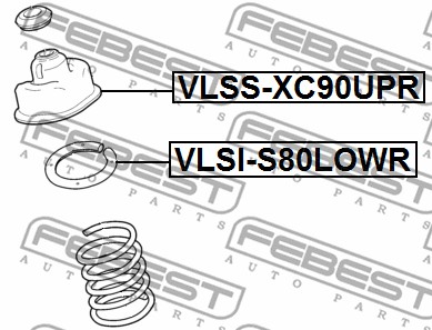 Poduszka amortyzatora FEBEST VLSS-XC90UPR