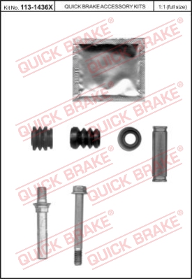 Zestaw tulei prowadzących zacisk hamulca QUICK BRAKE 113-1436X