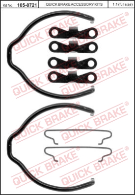 Zestaw montażowy szczęk hamulcowych QUICK BRAKE 105-0721