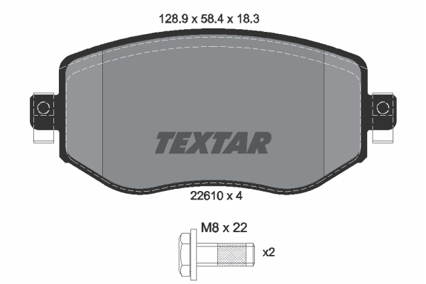 Klocki hamulcowe TEXTAR 2261001